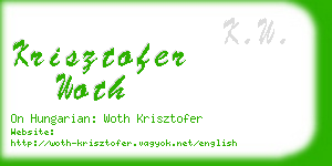 krisztofer woth business card